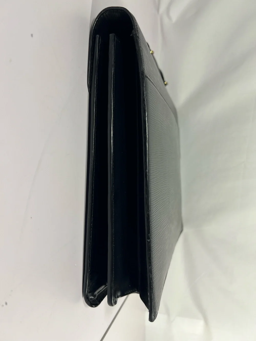 3093: Louis Vuitton Epi Serviette Ambassadeur Briefcase Black Leather